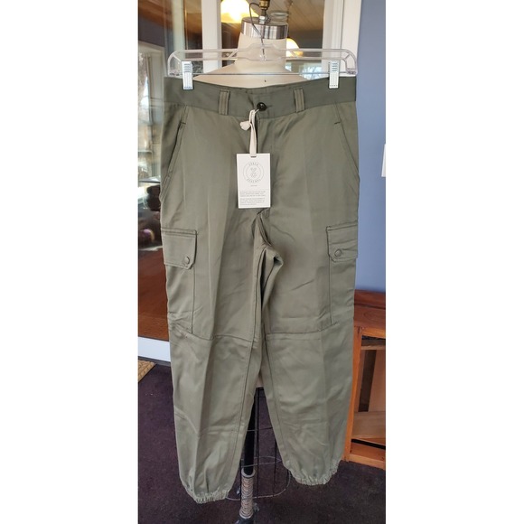 Urban Renewal S Vintage Cargo Pants Olive Green Joggers Paul Boye 1987 76M NEW - Picture 1 of 7